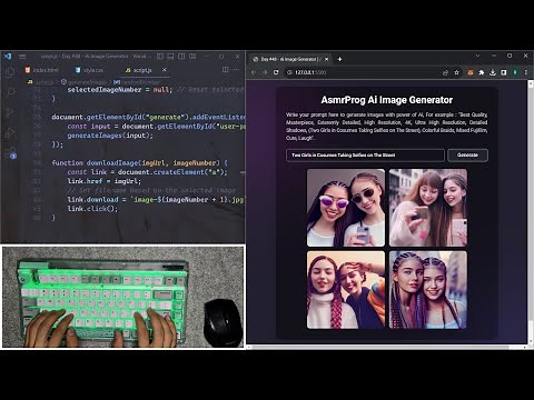 ASMR Programming - Ai Image Generator + Keyboard Unboxing - No Talking