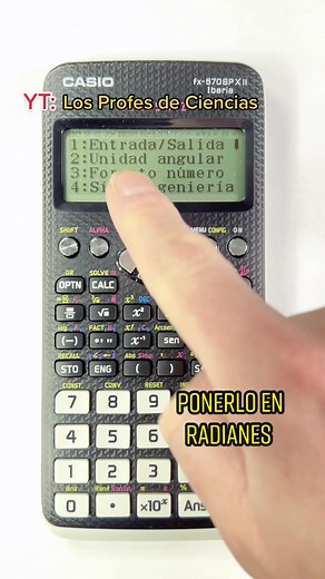 Cómo poner la calculadora en radianes #calculadora #trucocalculadora #matemáticas #educativo #radianes #losprofesdeciencias