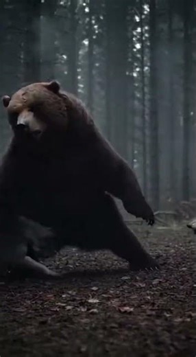 Bear vs 3 Wolves | #Savage #ForestFight