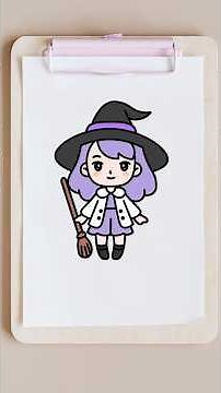 HOW TO DRAW A CUTE WITCH | KAWAII DRAWING