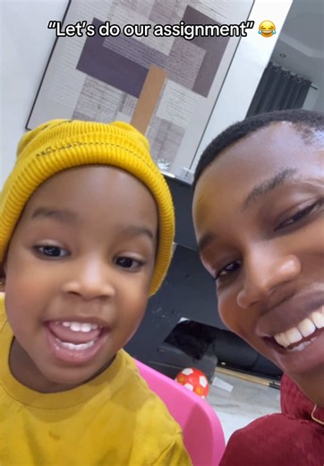 Let’s Do Our Assignment: Cute Toddler Teaches Dad | Jasmine & Big Jae