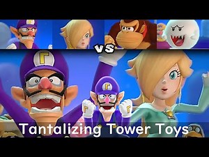 Super Mario Party Waluigi and Rosalina vs Donkey Kong and Boo #156 Tantalizing Tower Toys