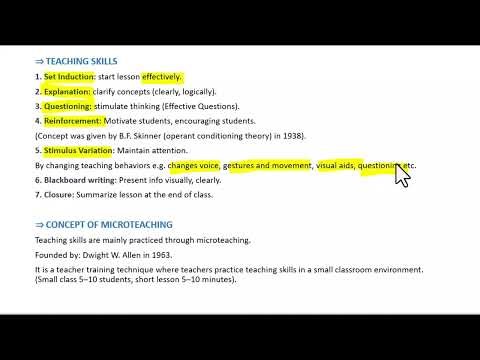 Introduction/Importance/Teaching Skills/Concept of Microteaching/Microteaching Cycle (All in One)