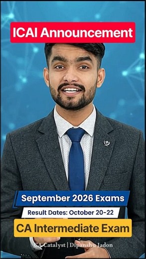 CA Inter Result September 2026 Exams, CA Intermediate Result Date, Sept 2026 Exam #caintermediate