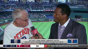 A tip of the cap to Art Neff, a dedicated Detroit Tigers fan at 87 years young who has visited a total of 59 MLB stadiums over the course of his life! #DetroitRoots | FanDuel Sports Network Detroit