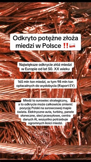 Odkryto potężne złoża miedzi w Polsce #miedź #copper #economy #poland | S Integration
