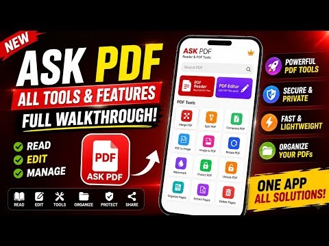 ASK PDF: Read, Edit, Merge, Split, Compress & Manage PDFs Easily