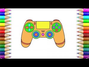 How to draw a Game Controller Step by Step for beginners🥰 .Easy Easy Drawing and Coloring for Kids💖