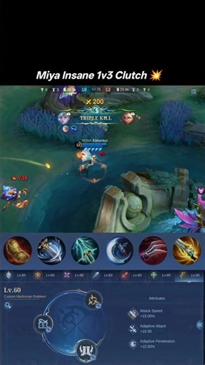 Miya Insane 1vs3 Clutch 💥#mlbb #5vs5 #mlbb #shorts #viral#mobilelegends