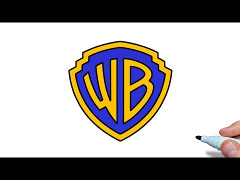 How to draw Warner Bros. Logo | Drawing Warner Brothers logo easy