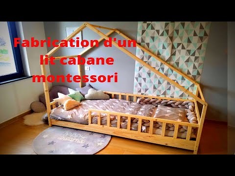 DIY lit cabane Montessori en bois à bas prix , faire sois même diy