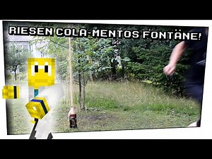 Die größte Cola Mentos Fontäne? (mit LeKoopa) - Heimexperimente #25