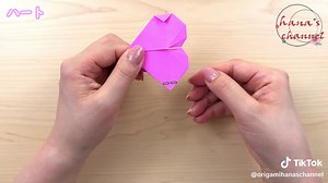 素敵なハートの折り方：簡単折り紙DIY💖