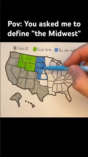 Pov: You asked me to define “the Midwest“ 🇺🇸 #usa #unitedstates #map #geography #states #midwest