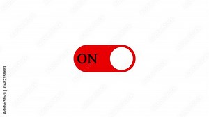 Dynamic animated switch button illustrating on/off states with smooth slider motion, perfect for digital UI, app interfaces, and settings visualization in modern projects Stock Video