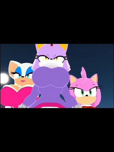 This trio of giantess caught you my little Sonic#blazethecat#amyrose#giantess#giantessanimation