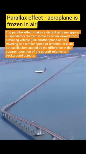 Aeroplane is frozen in air #parallaxeffect #shortsvideo #science #facts #aeroplane