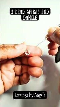 3 Bead Spiral End Dangle. Creative wire links for beginners. #wirewraptutorial #creativelink