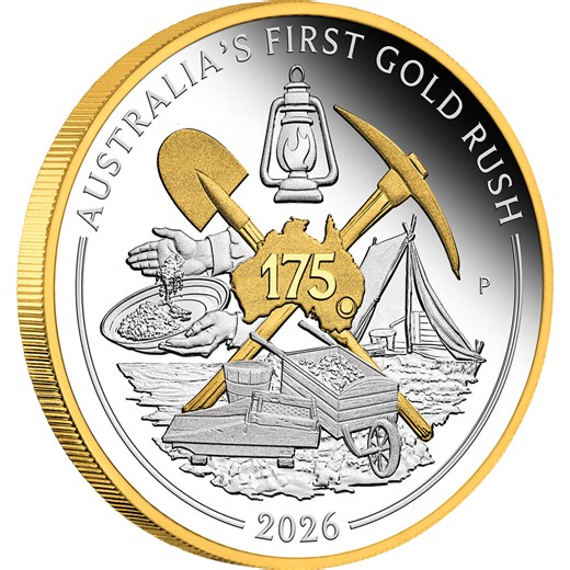 Australia's First Gold Rush 175th Anniversary 2026 1oz Silver Proof Gi