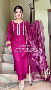 1.3K views · 44 reactions | New inn designer party wear set with duppatta Sizes-38,40,42,44,46 Call us at-9851107097, 9842377097 for wholesale purchase World wide shipping | MoonMoon Fashion | Facebook