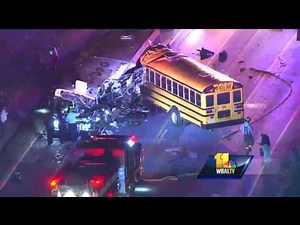 A School Bus And Commuter Bus Collide In Baltimore With Multiple Casualties Reported