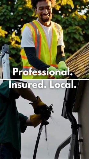 🏢✨ Protect Your Property from the Top Down #guttercleaning #roofcleaning #professionalcleaners #home