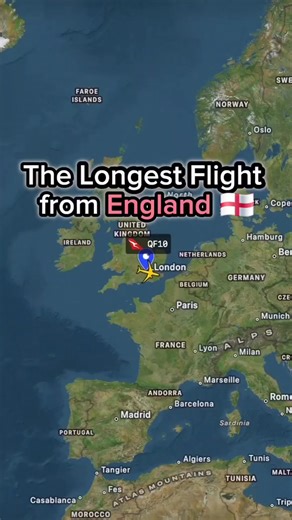 The longest flight from England 🏴󠁧󠁢󠁥󠁮󠁧󠁿 | Flight and routes Every day