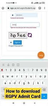 How to download RGPV Admit Card