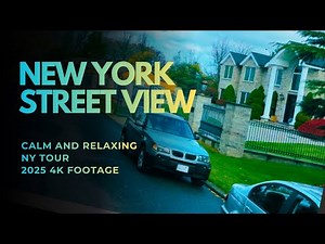 Calm Drive in Street of New York | 4k Relaxing view drive USA | ambiance music