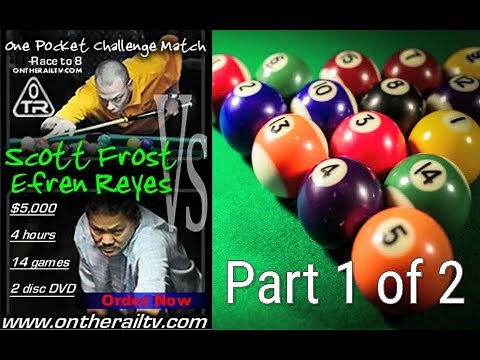 Efren Reyes vs Scott Frost - Part 1 of 2 - $5000 One Pocket Challenge Match