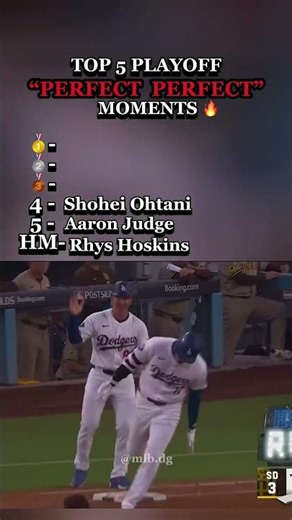 TOP 5 PLAYOFF"PERFECT PERFECT"MOMENTS #mlb #baseball #top5 #perfect #playoffs