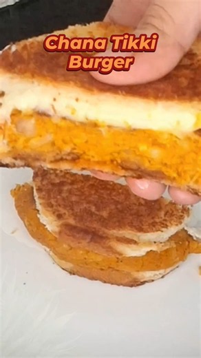 Chana Tikki Burger Recipe | Crispy Homemade Burger with Cheese #eveningsnacks