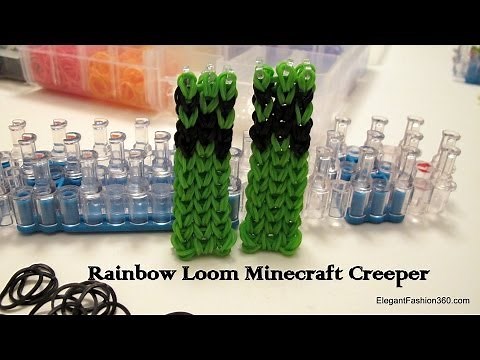 How to make Minecraft Creeper Action Figures on Rainbow Loom