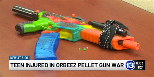 Teen injured in orbeez pellet gun war