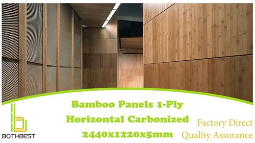Bothbest Bamboo Panel 5mm Horizontal Caramel Bamboo Plywood
