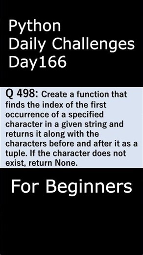 Python Daily Challenges Day166 For Beginners #programming #python #beginners