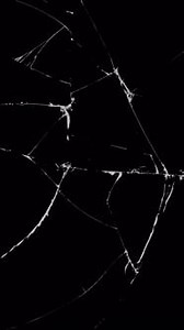 Detailed cracked screen or broken glass texture overlay animation