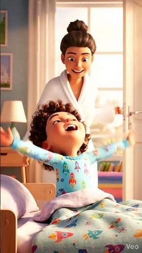Morning Sunshine ☀️ Baby's First Grumpy Waking Up Moments & Sweet Family Hugs 3D Cute Kids Animation
