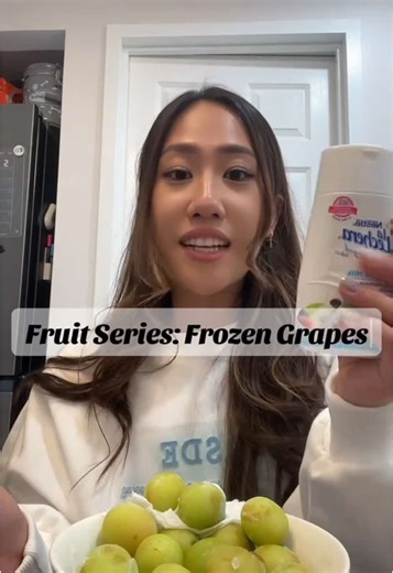 Fruit Series: Frozen Grape Edition Had to reupload cause tiktok muted it 🙃 #fruitreview