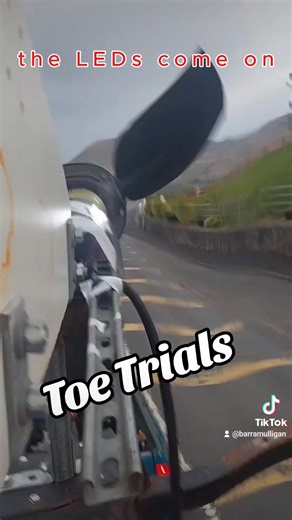 Looking at the turbine that I made from a treadmill motor and a fan on the front, being transported. Toe trials as I like to call it is when I leave the turbine on. The turbine and bracket are built for 80mph winds so its all very secure. This shows the LED lights coming on when I get to 10v dc on the generator, this is at around 10kmph road speed. I think the treadmill motor will be one we will see again in our journey through scrap parts to find a real green solution for personal energy needs.
