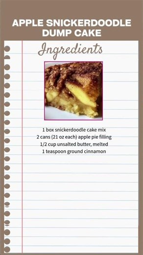 Apple Snickerdoodle Dump Cake
