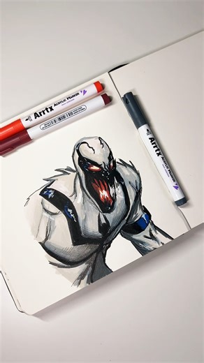 Drawing Anti-Venom! 🔥✍️ #Antivenom #Marvel #Marvelfanart #Venom #Arrtx