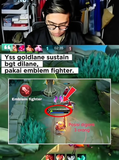 Yss goldlane OP bgt brok pakai emblem fighter 😱 #MakeYourGoldenMoment #MLBBGoldenMonth #Mobilelegendsbangbang #MLBB