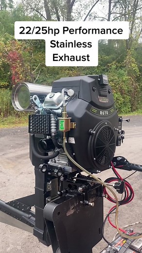 Love the sound of this stainless exhaust for our 22/25hp (also fits the predator 670cc) #mudskippermotors #mudskippermudmotors #mudmotor #mudmotors #mudboatlife #mudboat #enginemods #smallengine #vtwin #predatorengines #670cc #boatmotor #outboards #makingtheoutdoorsaffordable