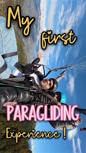 My first ever *PARAGLIDING* experience!!😳🪽 #mbbs #minivlog #trip #travel #paragliding #trending