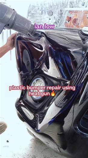 Repair plastic bumper using heat gun process 🔥🔥 #proudwelder #bodyrepair #autorepair #welding #welder | Ian low