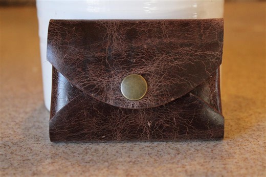 The Mail/ Handmade Brown Leather Flap Wallet: Envelope Style - Etsy