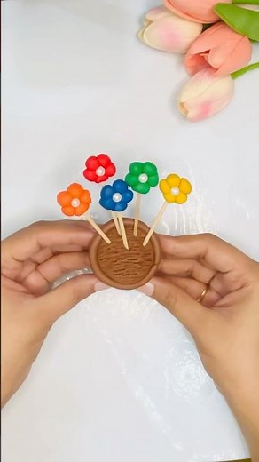 Diy clay flower pot ideas | Flower pot ideas #shorts #trending #ytshorts #craft #viral #claycrafts