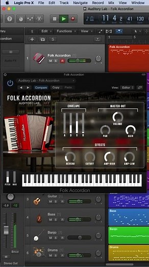 Accordion Virtual Instrument Plugin ( VST, VST3, AU PC/MAC ) #vstplugins #logicprox #musicproducer