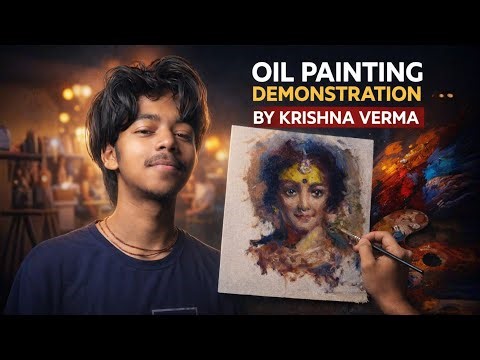 Oil Painting Portrait Tutorial | Real-Time Demonstration by Krishna Verma